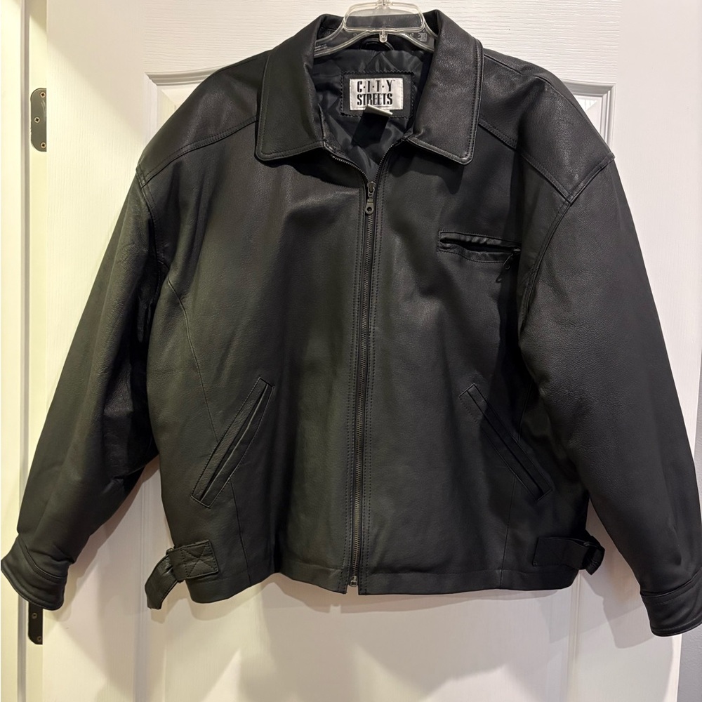 Vintage City Streets Mens Leather Jacket